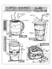 Tim Holtz® Stampers Anonymous Cling Mount Sets -- Fresh Brewed Blueprint CMS232
