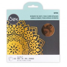 Sizzix Effectz - Decorative Foil Sheets, 6" x 6", 10 Sheets, Gold