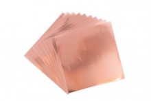 Sizzix Surfacez - Aluminum Metal Sheets, 6" x 6", 10pk, Rose Gold