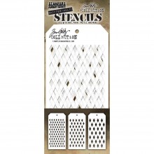 Tim Holtz® Stampers Anonymous Layering Stencils: Shifter Multi Harlequin THSM02