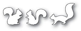 Poppystamps Craft Die - Squirrel Trio 2007