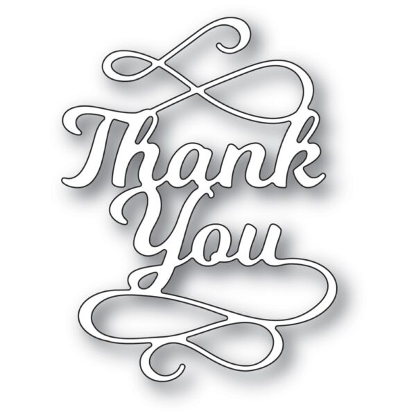 Poppystamps Craft Die - Thank You Flourish 2376