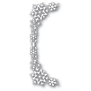 Poppystamps Craft Die - Snowflake Tall Curve Border 2400