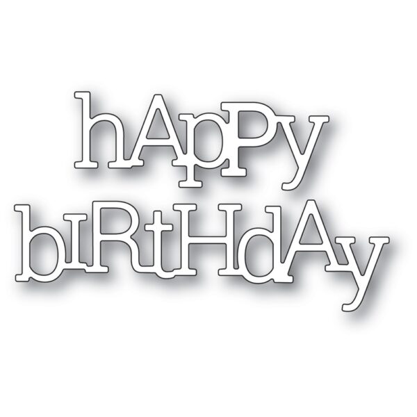 Poppystamps Craft Die - Playful Happy Birthday 2406