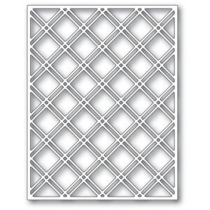 Poppystamps Craft Die - Double Diamond Lattice Plate 2436