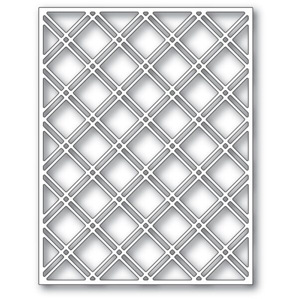 Poppystamps Craft Die - Double Diamond Lattice Plate 2436