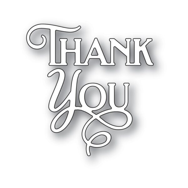 Poppystamps Craft Die - Thank You Poe Script 2438