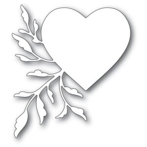 Poppystamps Craft Die - Leaf Flourish Heart 2458