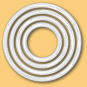 Open Studio Craft Die - Wrapped Stitch Circle Frames 30120