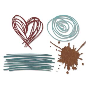 Tim Holtz® Alterations | Sizzix Thinlits™ Die Set 4-Pack - Scribbles & Splat