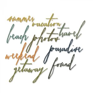 Tim Holtz® Alterations | Sizzix® Thinlits™ Die Set 9-Pack - Handwritten Vacation