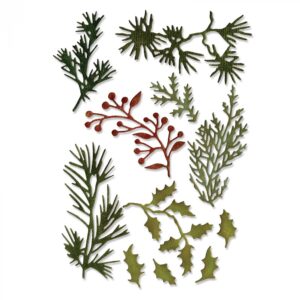 Tim Holtz® Alterations | Sizzix Thinlits™ Die Set 11-Pack - Mini Holiday Greens