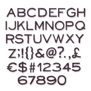 Tim Holtz® Alterations | Sizzix® Framelits™ Die Set 121-Pack - Alphanumeric, Thin 3/8" Tall