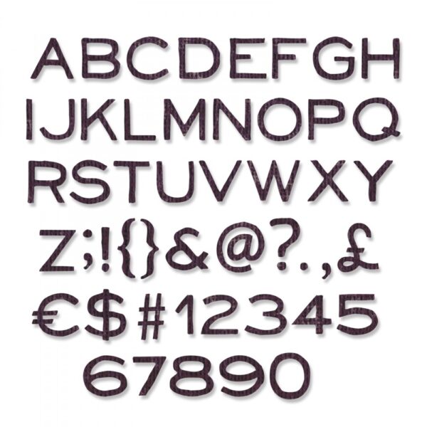 Tim Holtz® Alterations | Sizzix® Framelits™ Die Set 121-Pack - Alphanumeric, Thin 3/8" Tall