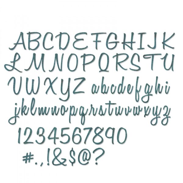 Tim Holtz® Alterations | Sizzix® Framelits™ Die Set 69-Pack - Alphanumeric, Script 1" Tall