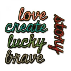 Tim Holtz® Alterations | Sizzix Thinlits™ Die Set 10-Pack - Shadow Script #1