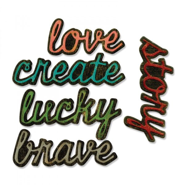 Tim Holtz® Alterations | Sizzix Thinlits™ Die Set 10-Pack - Shadow Script #1