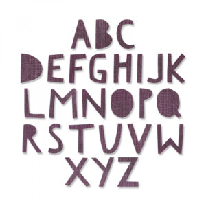 Tim Holtz® Alterations | Sizzix Thinlits™ Die Set 76-Pack - Alphanumeric Cutout Upper 3/4" Tall