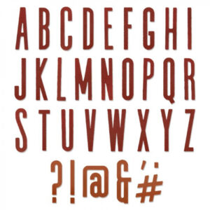 Tim Holtz® Alterations | Sizzix Thinlits™ Die Set 65-Pack - Alphanumeric Classic Upper