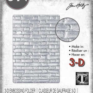 Tim Holtz® Alterations | 3-D Texture Fades™ Embossing Folder - Brick Wall