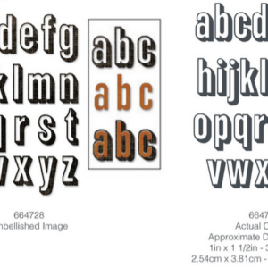 Tim Holtz® Alterations | Sizzix Thinlits™ Die Set 26-Pack - Alphanumeric Shadow Lower