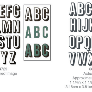 Tim Holtz® Alterations | Sizzix Thinlits™ Die Set 26-Pack - Alphanumeric Shadow Upper
