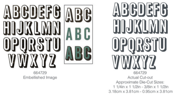 Tim Holtz® Alterations | Sizzix Thinlits™ Die Set 26-Pack - Alphanumeric Shadow Upper