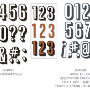 Tim Holtz® Alterations | Sizzix Thinlits™ Die Set 21-Pack - Alphanumeric Shadow Numbers