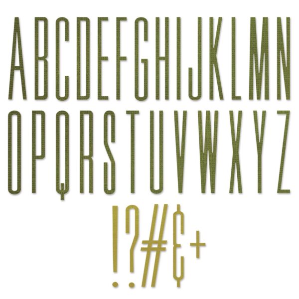 Tim Holtz® Alterations | Sizzix Thinlits™ Die Set 31-Pack - Alphanumeric Stretch Upper