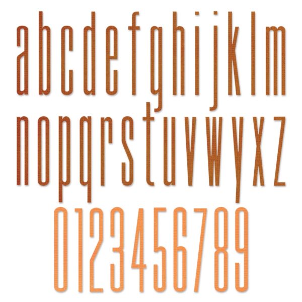 Tim Holtz® Alterations | Sizzix Thinlits™ Die Set 36-Pack - Alphanumeric Stretch Lower & Numbers