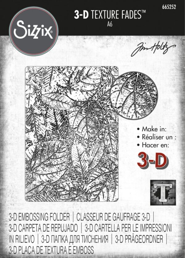 Tim Holtz® Alterations | 3-D Texture Fades™ Embossing Folder - Foliage