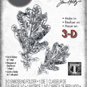 Tim Holtz® Alterations | 3-D Impresslits™ Embossing Folder - Oak Leaf