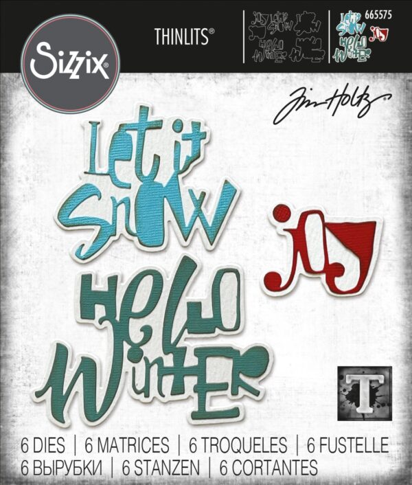 Tim Holtz® Alterations | Sizzix Thinlits™ Die Set 6PK - Festive Words