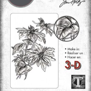 Tim Holtz® Alterations | 3-D Texture Fades™ Embossing Folder - Mini Poinsettia