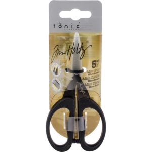 Tim Holtz® Kushgrip Nonstick Micro-Serrated 5" Mini-Snips