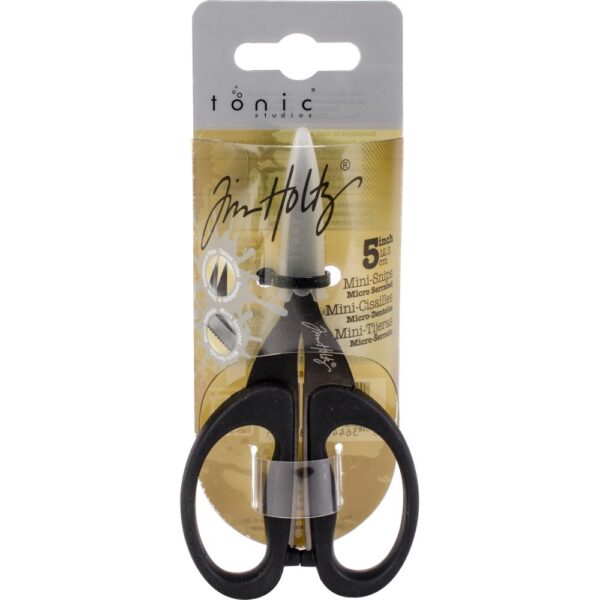 Tim Holtz® Kushgrip Nonstick Micro-Serrated 5" Mini-Snips