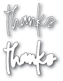 Memory Box Die - Thanks Jotted Script 94011