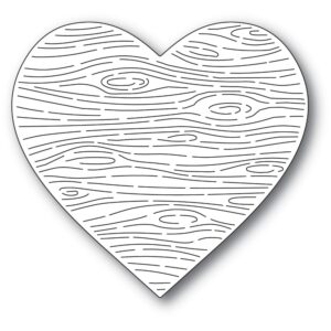 Memory Box Die - Woodgrain Heart 94552