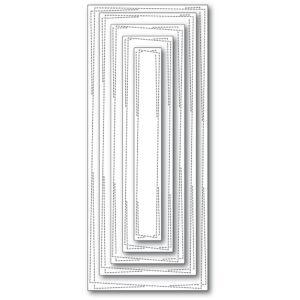 Memory Box Die - Wrapped Stitched Slim Rectangles 94554