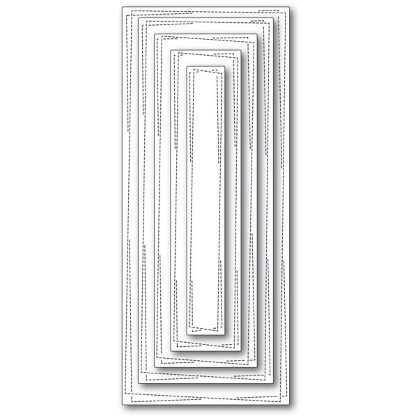 Memory Box Die - Wrapped Stitched Slim Rectangles 94554