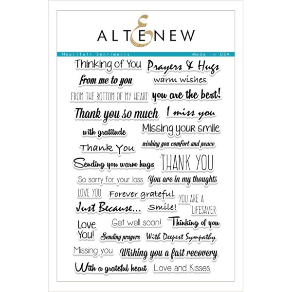 Altenew Heartfelt Sentiments Clear Stamp Set