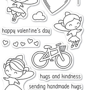 Poppystamps Valentine Fairies Clear Stamp Set CL462