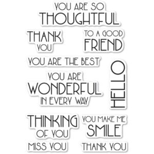 Poppystamps Art Deco You Are Wonderful Clear Stamp Set CL469