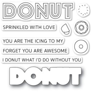 Poppystamps Donut What I'd Do Clear Stamp Set CL475