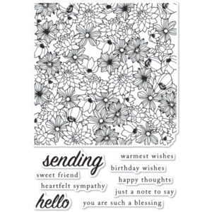 Poppystamps Flower Garden Clear Stamp Set CL477