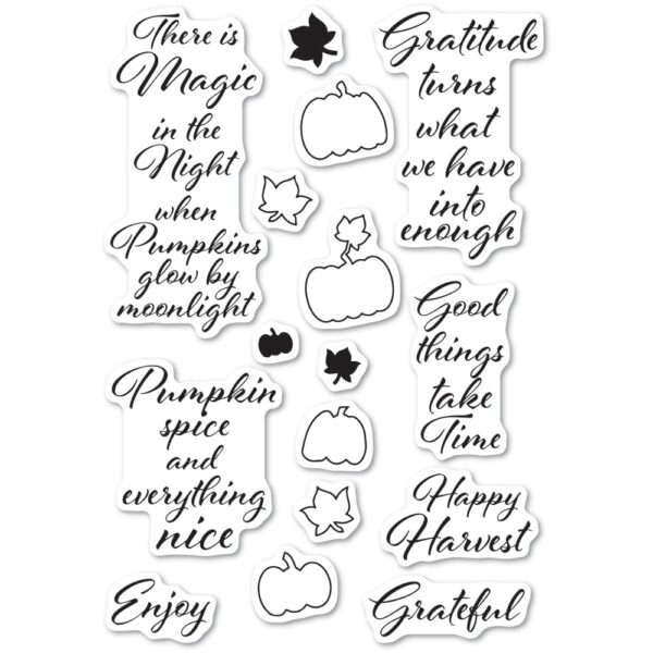 Poppystamps Clear Stamp Set - Pumpkin Patch CL486