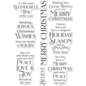Poppystamps Clear Stamp Set - Joyous Christmas Wishes CL497