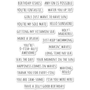 Poppystamps Clear Stamp Set - Whittle Sealife Sentiments CL501