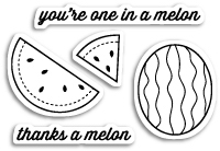 Open Studio Clear Stamp Set - Thanks a Melon CL5178