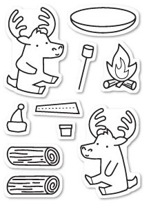Open Studio Clear Stamp Set - Moose Buddies CL5190